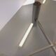 Square Italian vintage Space Age coffee table in smoked glass and metal.