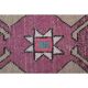 1970s Turkish Hand-Knotted Wool Cotton Purple Runner Rug 102x373