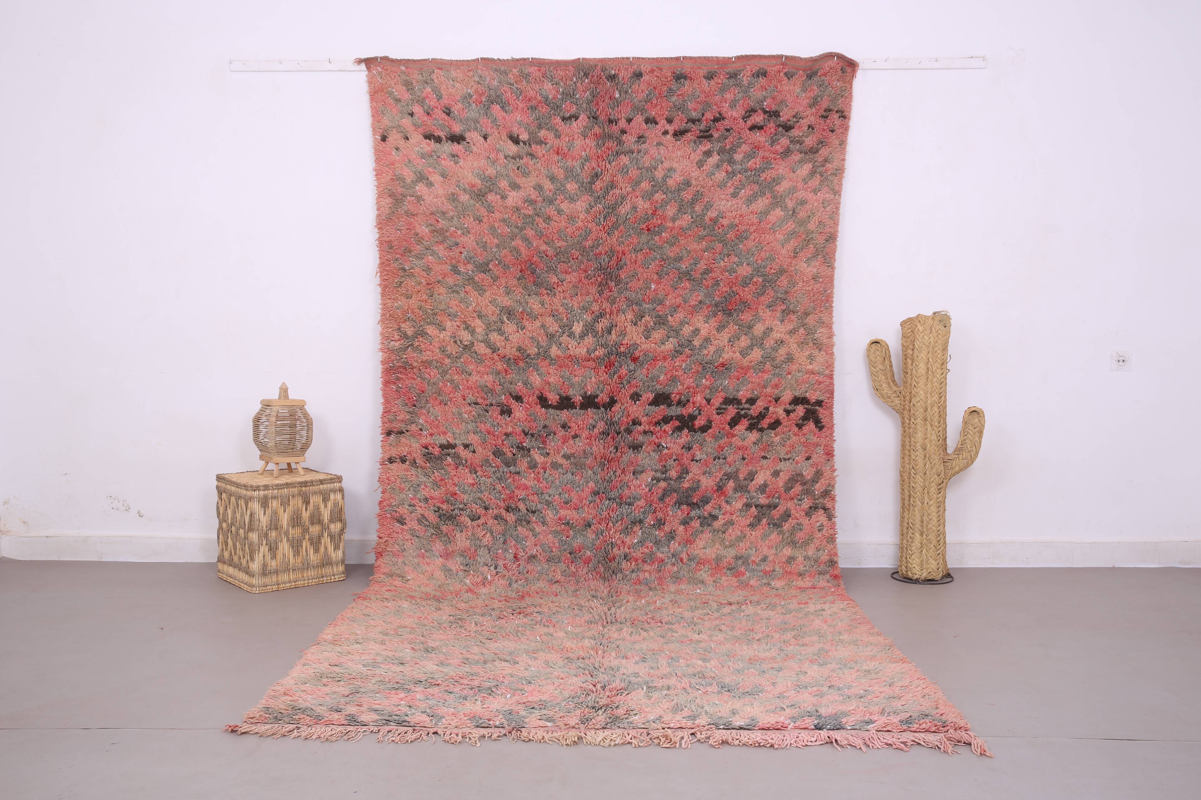 Pink Vintage Moroccan Rug 180 x 360 - Berber Wool Rug - Handmade Rug Boho