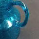 Blue bubbled glass vase Top Design Italy 1970