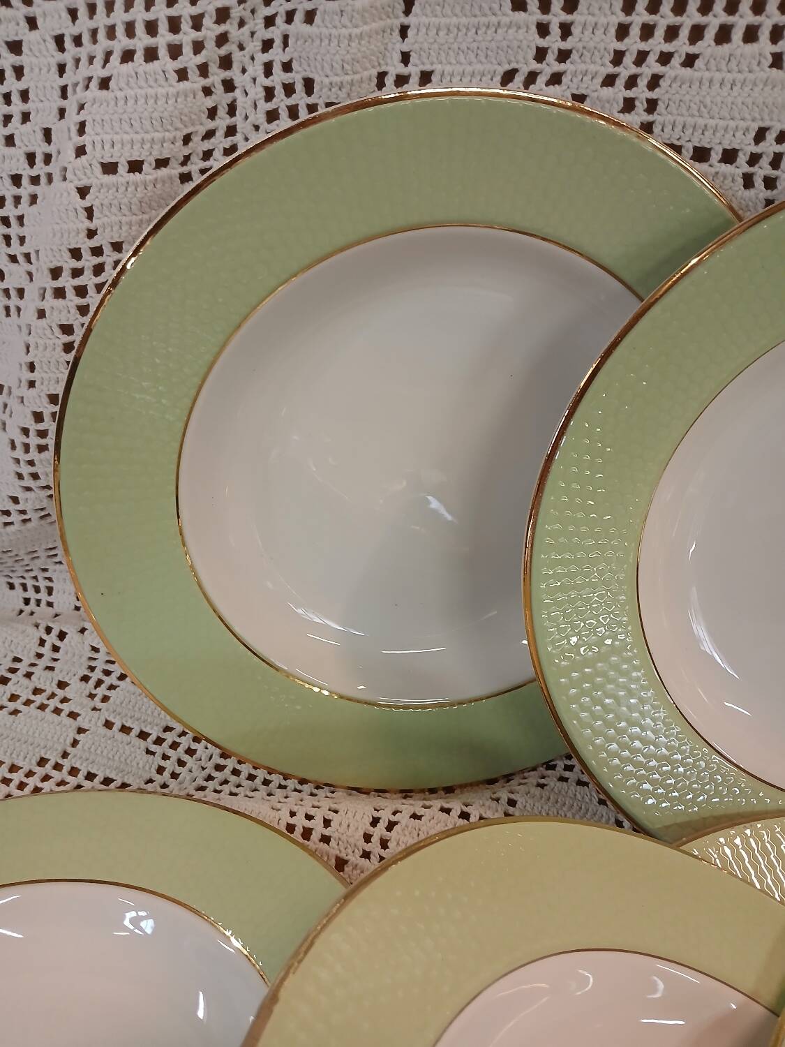 12 antique soup plates from L'Amandinoise