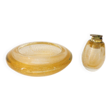 Murano smoking set ashtray and lighter Tommaso Barbi 1980