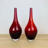 2 Scandinavian vases blown glass model Salong by Johanna Jelinek for Ikea
