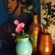 Duo de bouteilles Art-populaire en grès