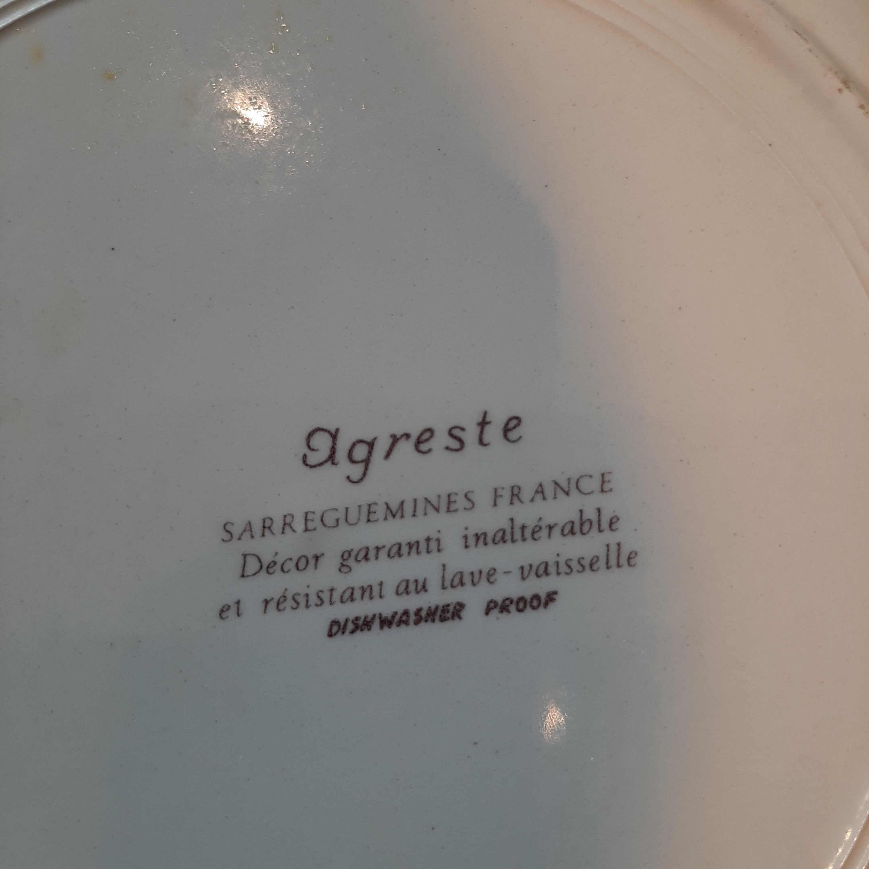 Lot of tableware Sarreguemines Areste
