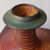 Vintage Scandinavian enamelled earth soliflore vase