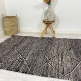 Handmade wool Berber rug 260 X 110 CM