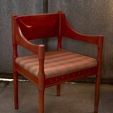 Fauteuil suédois teinté rouge, Nässjö 1960 Suède