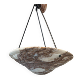 Plafonnier art déco suédois en marbre rose