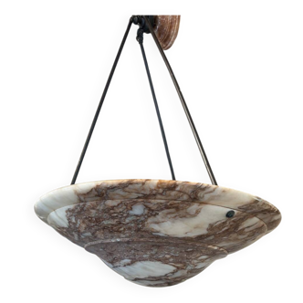 Swedish Art Deco ceiling light in pink marble
