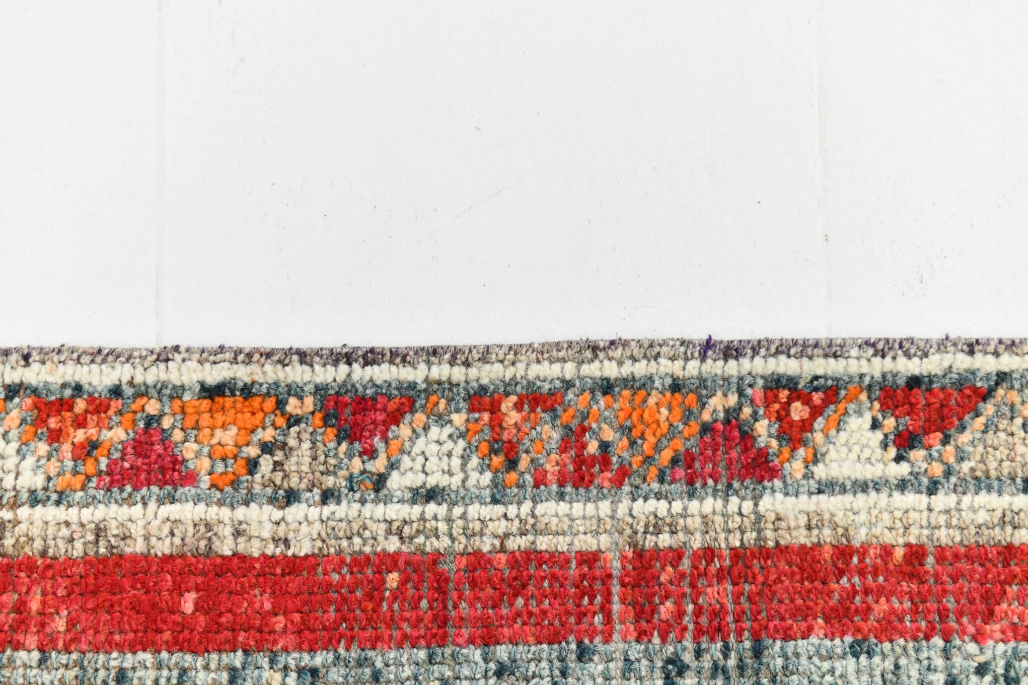 3x12 Soft Red Vintage Runner Rug, Turkish Hallway Runner, 94x358 Cm