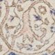 7x11 Soft Beige & Blue Wool Vintage Rug For Living Room, 210x324 Cm