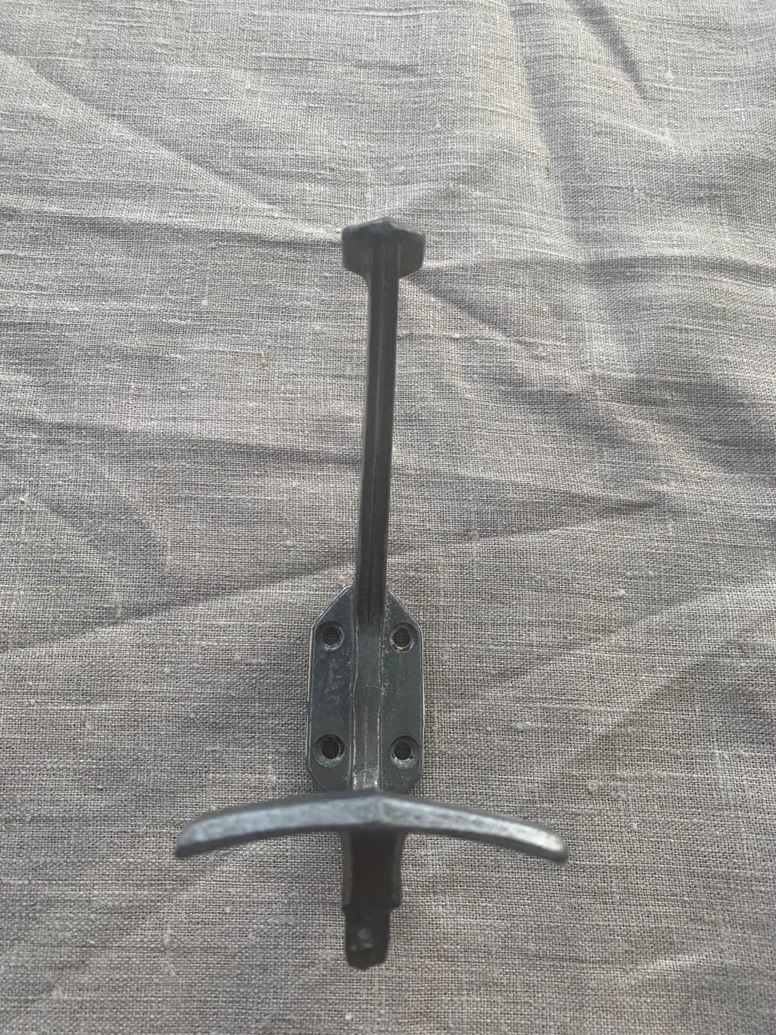 Wall coat rack in old art deco metal