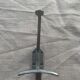 Wall coat rack in old art deco metal