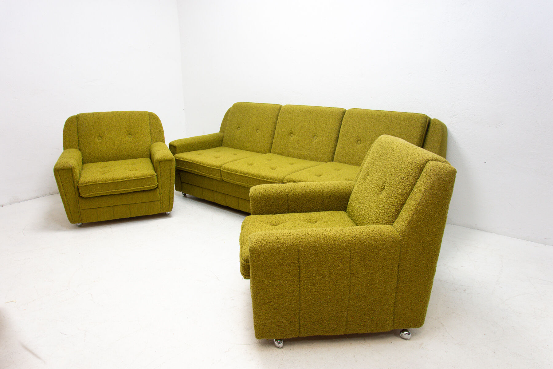 Eastern bloc vintage living room set, Czechoslovakia, 1970