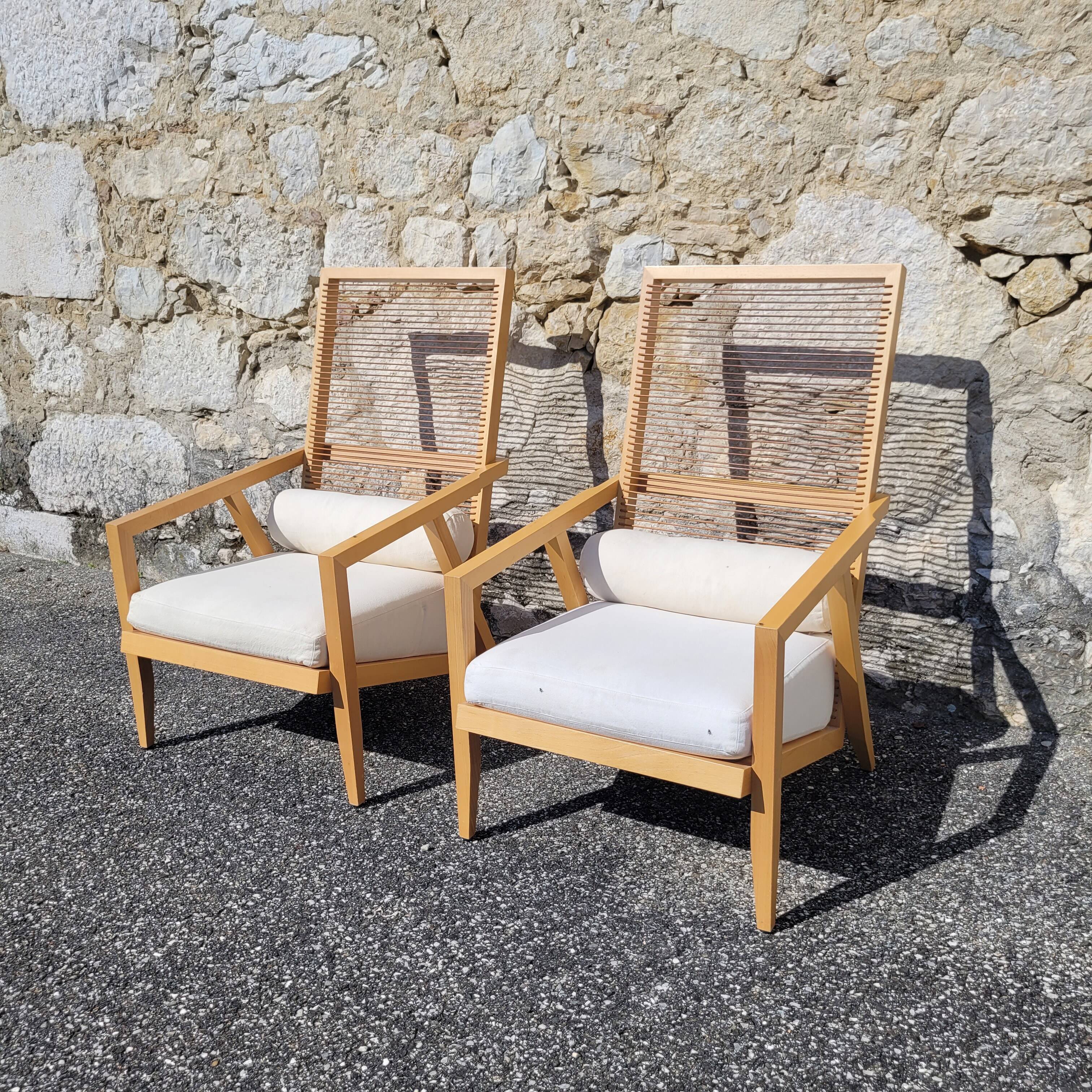 Franco Bizzozzero for Pierantonio Bonacina pair of armchairs