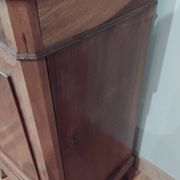 Ancienne table de chevet style Louis Philippe en bois et marbre