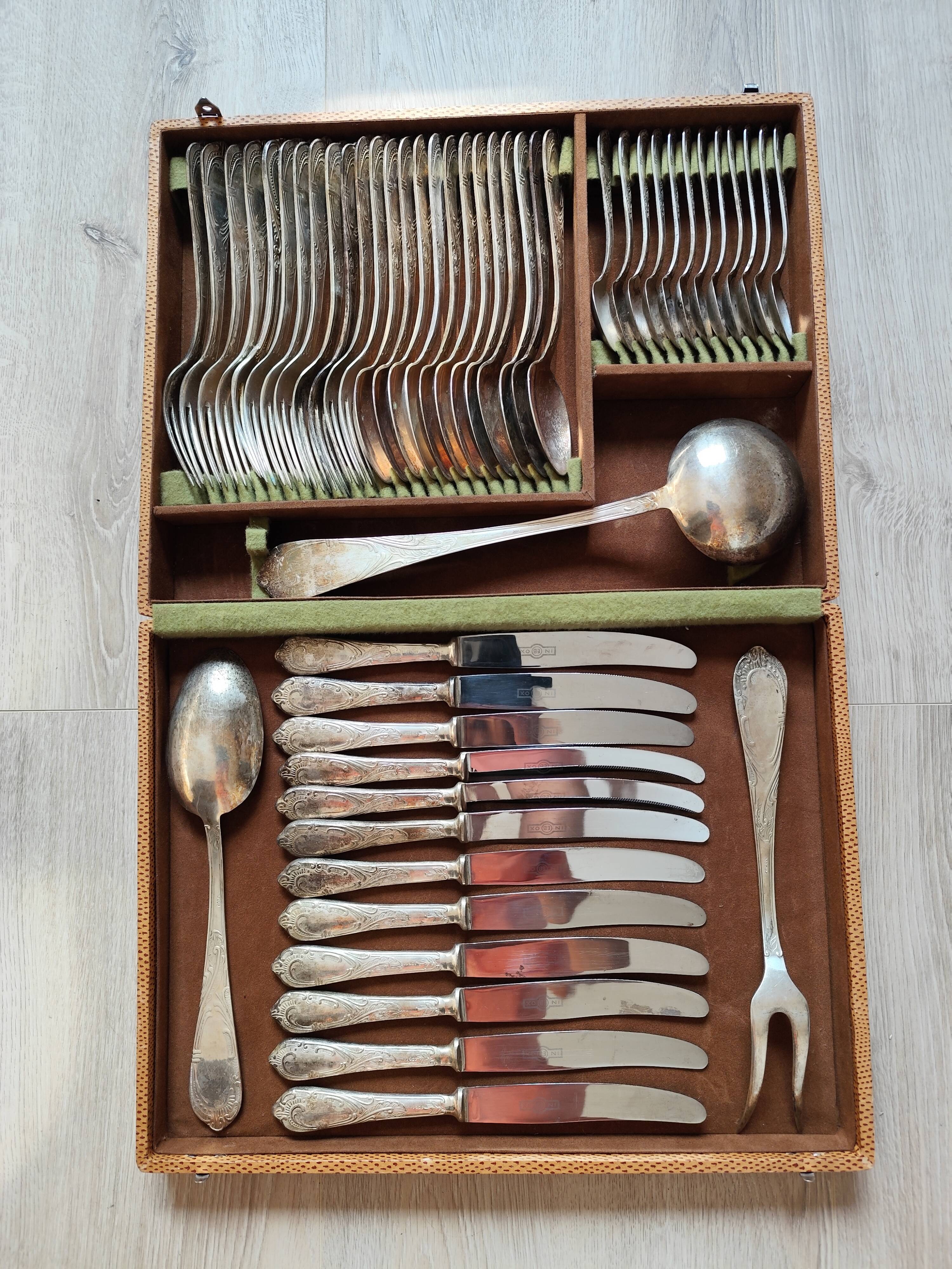 Grande ménagère 12 personnes vintage 51 pièces ARG 008