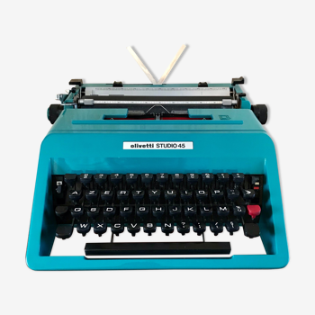 Machine à écrire Olivetti Studio 45 turquoise