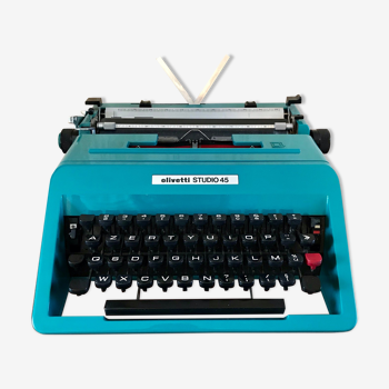 Olivetti Studio 45 typewriter, turquoise