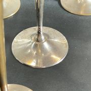 6 Flutes Champagne Laiton Argenté Vintage