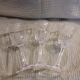 3 antique crystal stemmed glasses