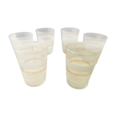 Set of 6 Table Glasses Granite and Edged Or 50-60