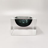 1960s stunning grey ashtray or catchall by flavio poli for seguso. made in italy