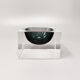 1960s stunning grey ashtray or catchall by flavio poli for seguso. made in italy