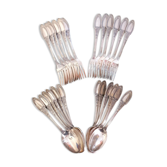 12 forks and 12 spoons ercuis empire model