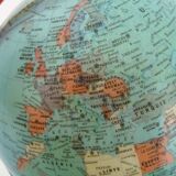 Globe terrestrial map world Editions Rico Florence Year 70