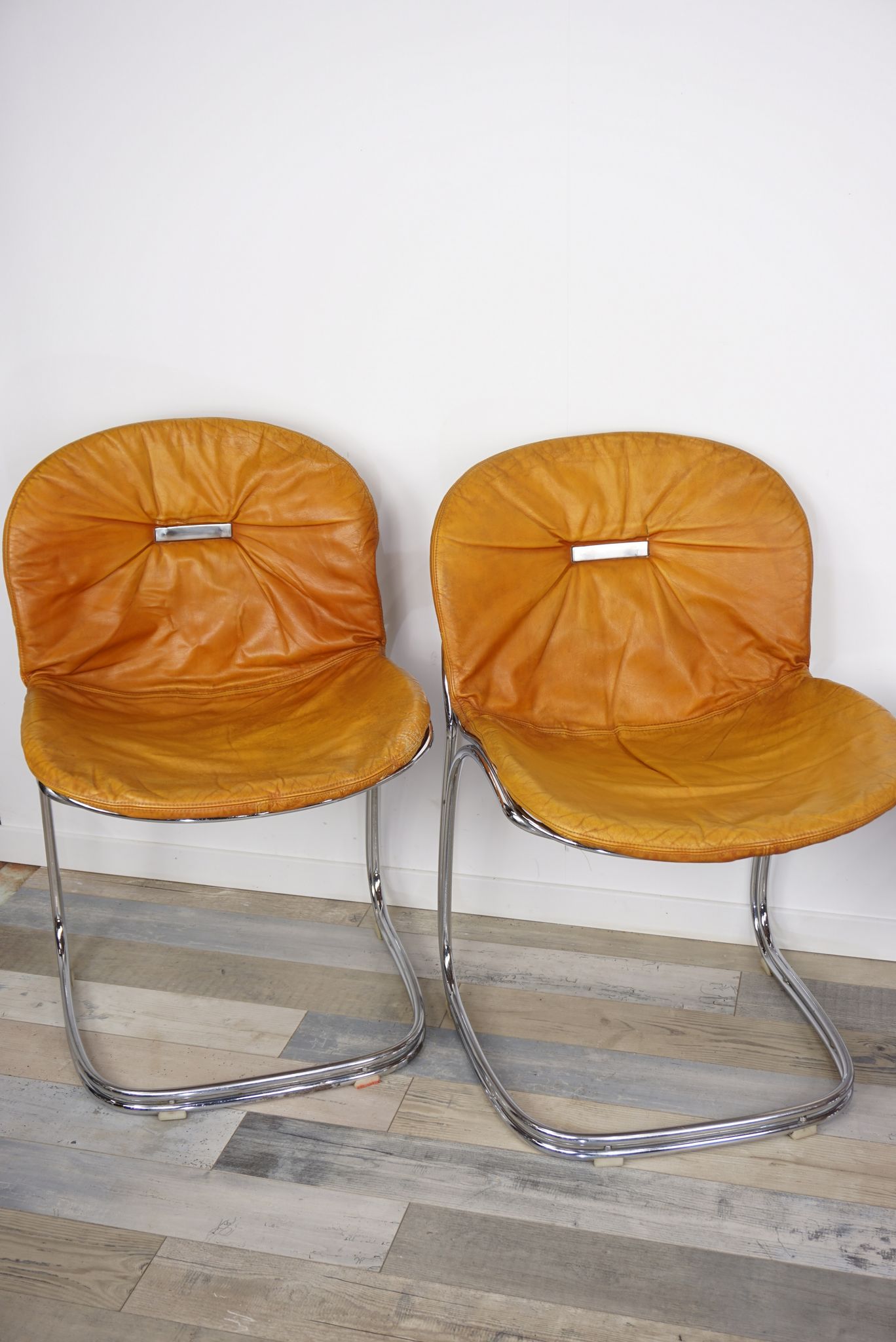 Set of 4 chairs Sabrina Italian design of the 1970s Gastone Rinaldi