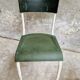 Set of vintage chairs stacking chairs green bakelite