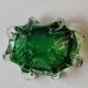 Pocket/ashtray in blown Murano art glass. Organic floral shape