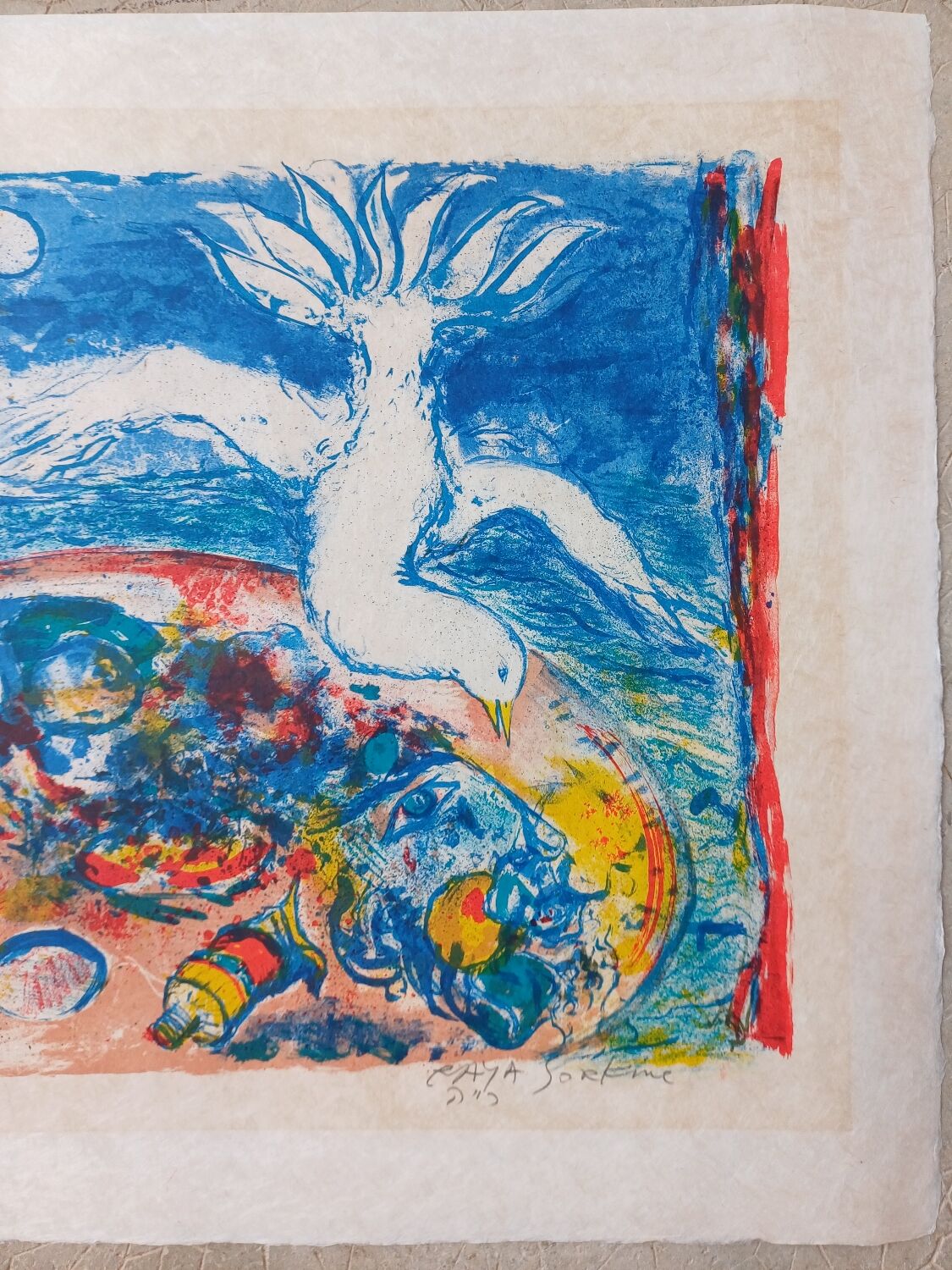 Lithographie de Raya Sorkine "la Palette" 85/195