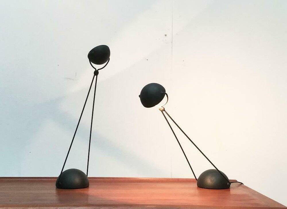 Vintage Italian postmodern Meridiana table lamps by Paolo Francesco Piva for Stefano Cevoli, 1980s, set of 2.