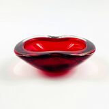 Large Sommerso Murano Glass Bowl or Vide Poche attributed to Flavio Poli, Italy, 1960s/1970s