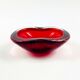 Grand bol ou vide-poche en verre de Murano Sommerso attribué à Flavio Poli, Italie, années 1960/1970