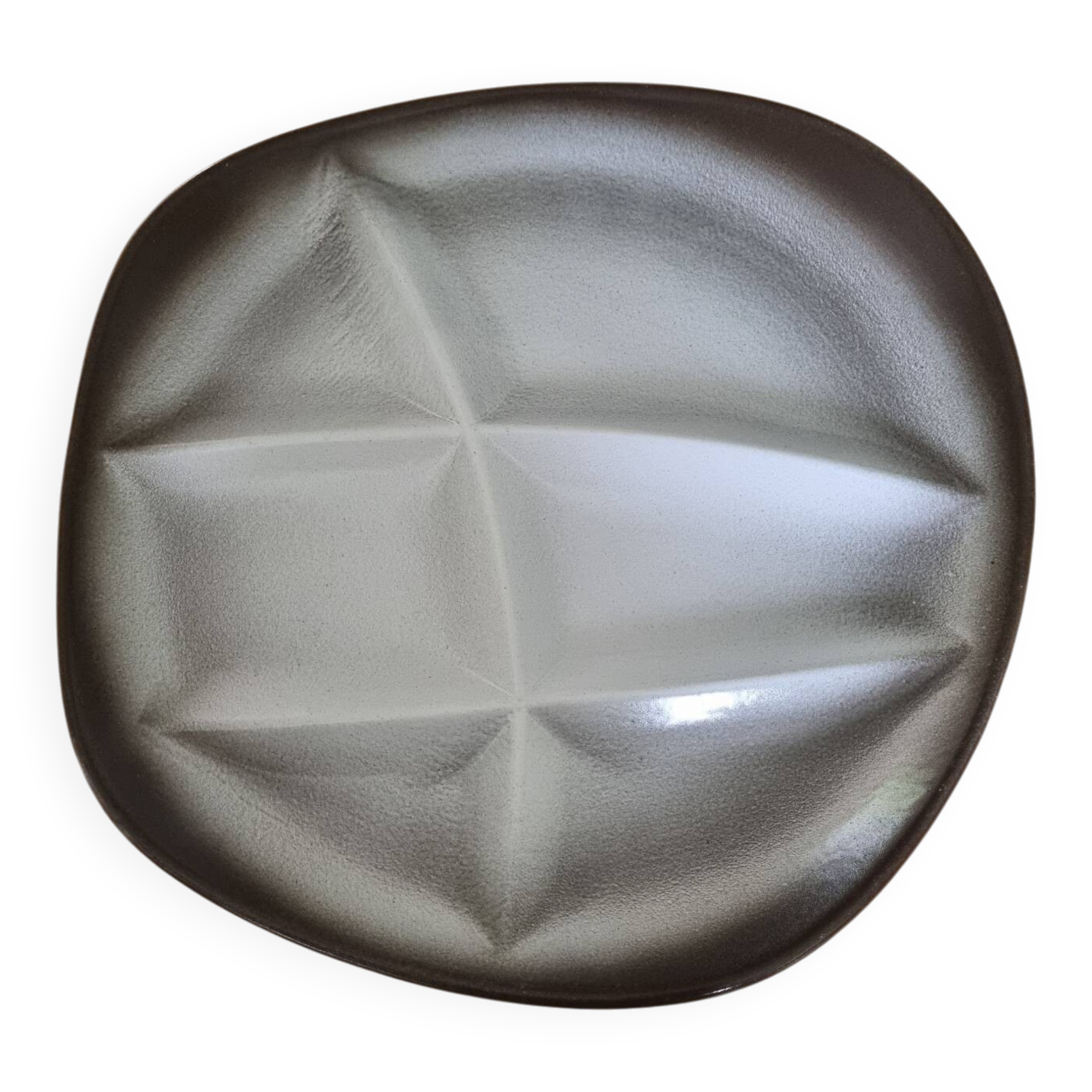 Stoneware fondue plate