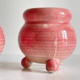 Pair of CERAMIC CANDLEHOLDERS Pink