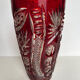 Carved crystal vase