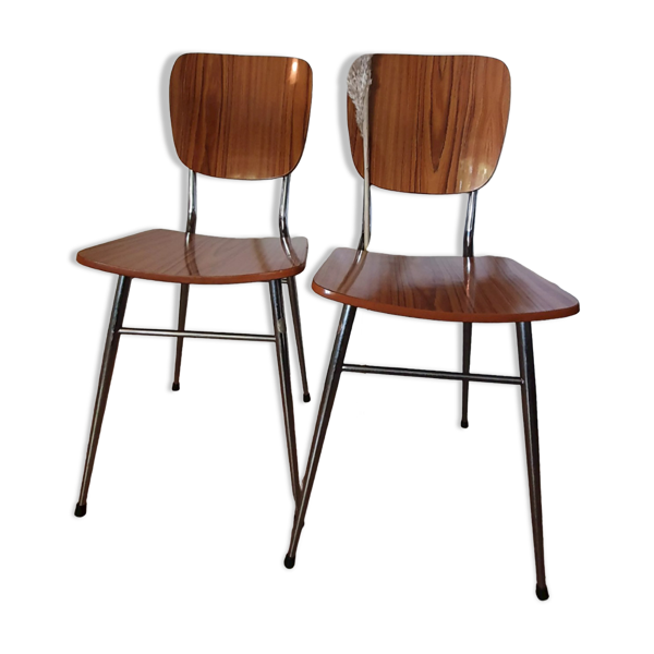 Ensemble de 2 chaises en formica vintage