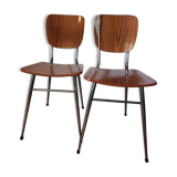 Set of 2 chairs in formica vintage