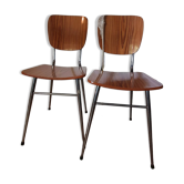 Ensemble de 2 chaises en formica vintage