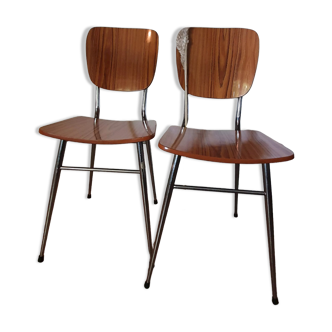 Set of 2 chairs in formica vintage