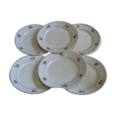 Lot d'assiettes de Lunéville en demi porcelaine décor "Marie"