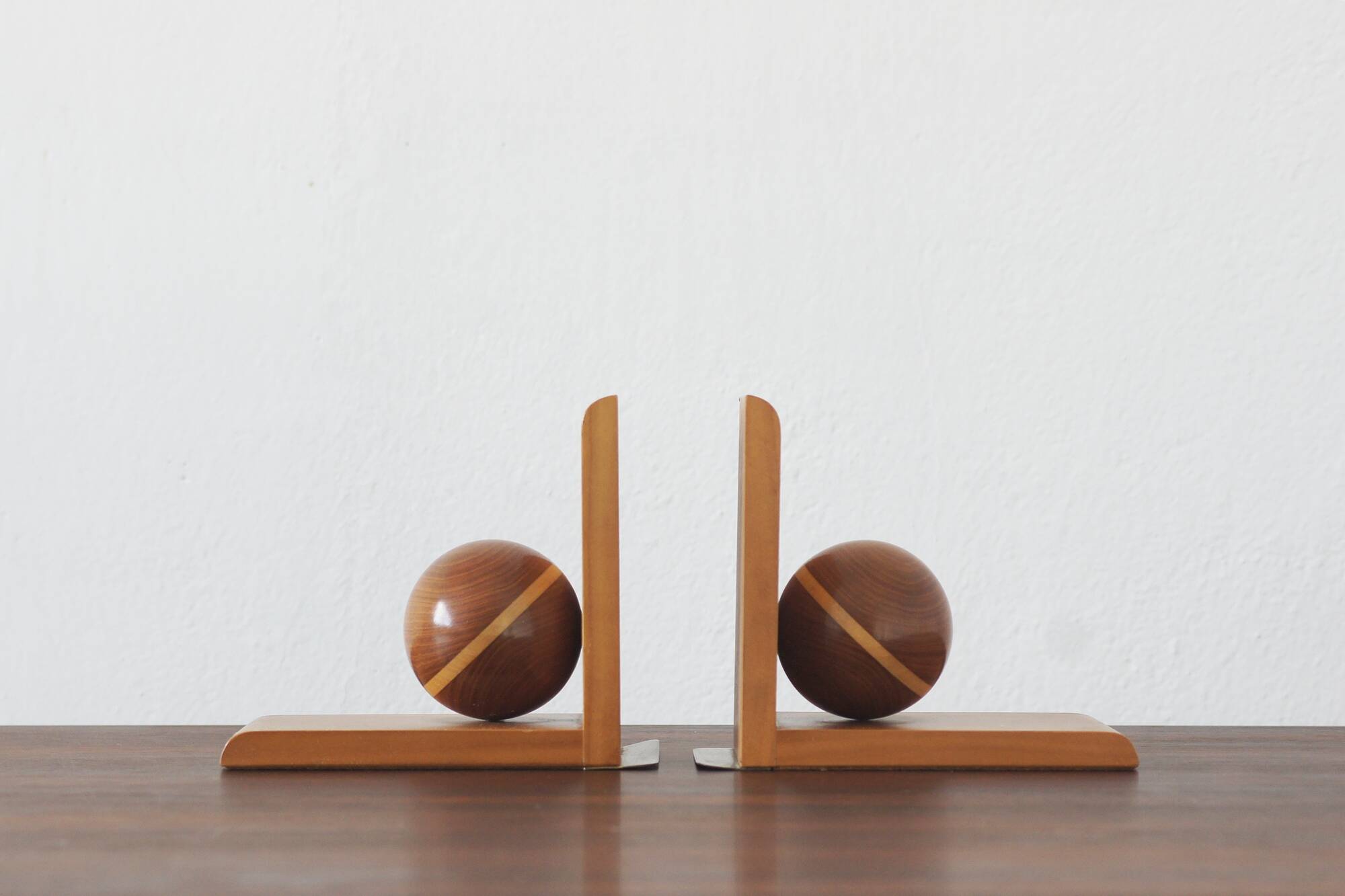 Art Deco Wooden Bookends from Nassauer Kunstgewerbe, 1930s, Set of 2