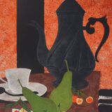 Yves Ganne: Tea Time, original signed lithograph