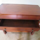4-drawer chest of drawers - empire style - with detached columns - mahogany-bronze stain