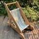 Poussette chariot de marche bébé bois vintage